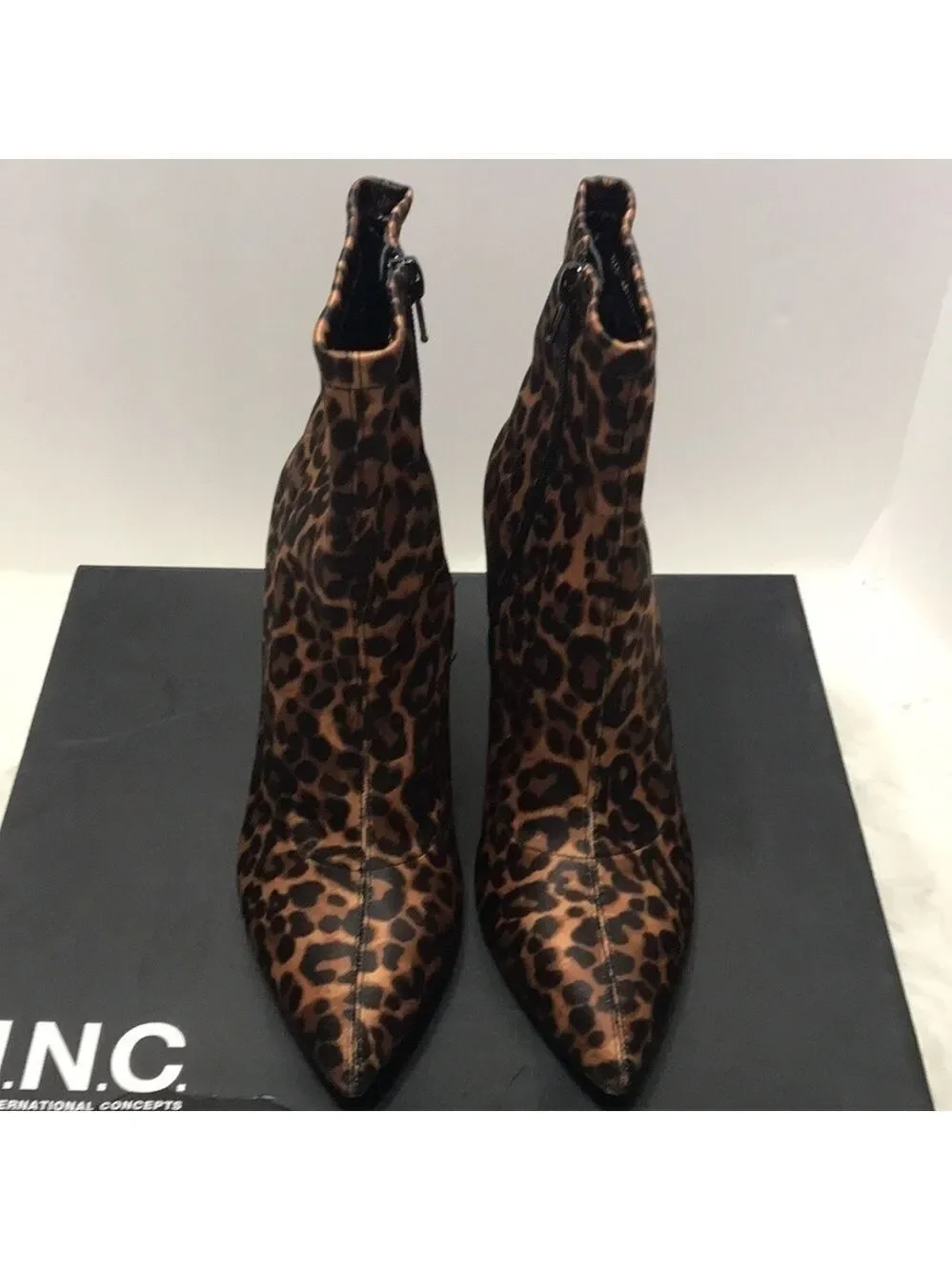 Inc Animal Print Stretch Luisa Ankle Boot